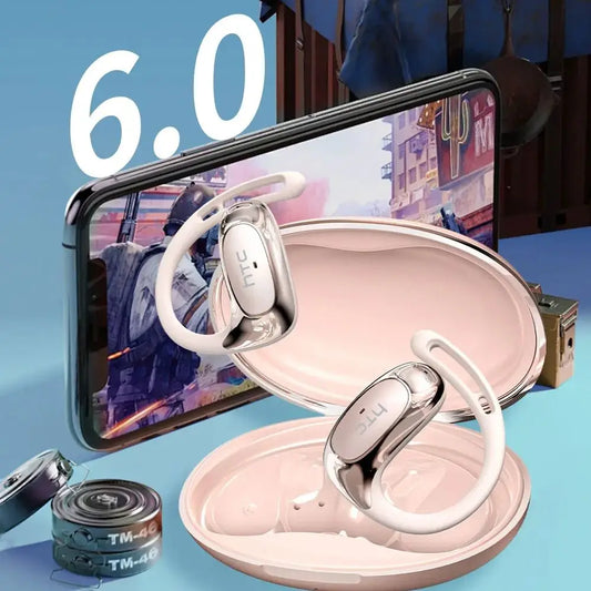Htc Ne35 Bluetooth V6.0 Over-The-Ear Bluetooth Headset Ows Sports Headset Comfortable Ultra-Light Wireless Headset Mic
