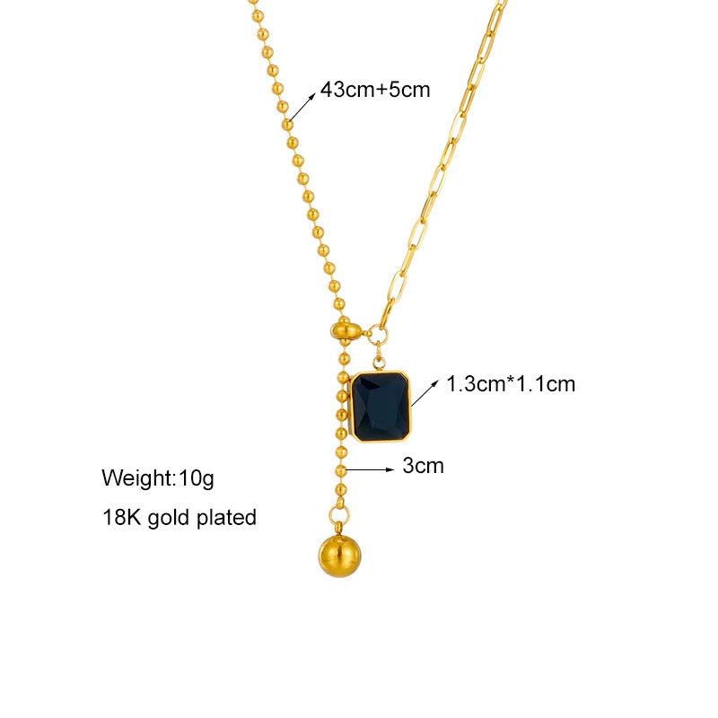 Stainless Steel Geometry Star Moon Butterfly Pendant Multilayer Chain Choker Necklace