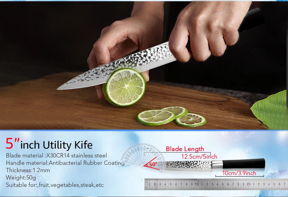 Chef knives 6 Set Professional Japanese Kitchen knives High Carbon stainless steel