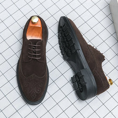 Men Dress Leather Shoes Fashion Office Derby Shoes Classic