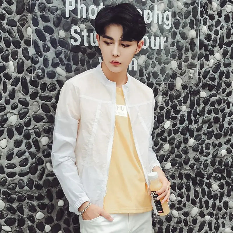 Summer UV Protection Skin Coats Men Fashion Men Sun Protection Breathable