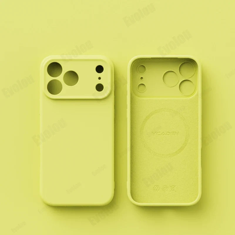 Matte Skin Liquid Silicone Case for Iphone 17 Pro Max Magnetic Magsafe Wireless Charging Candy Bumper for Iphone 17 Air 17pro