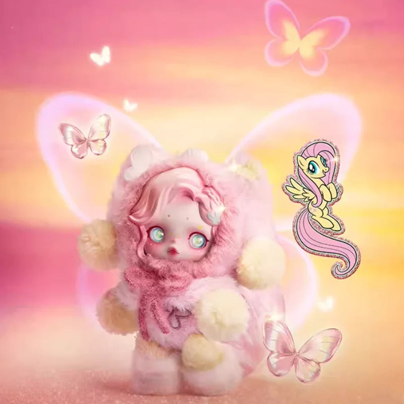POPMART SKULLPANDA x My Little Pony YOU FOUND ME Series Pendant Blind Box Guess Bag Desktop Decoration Model Toys Anime Figure