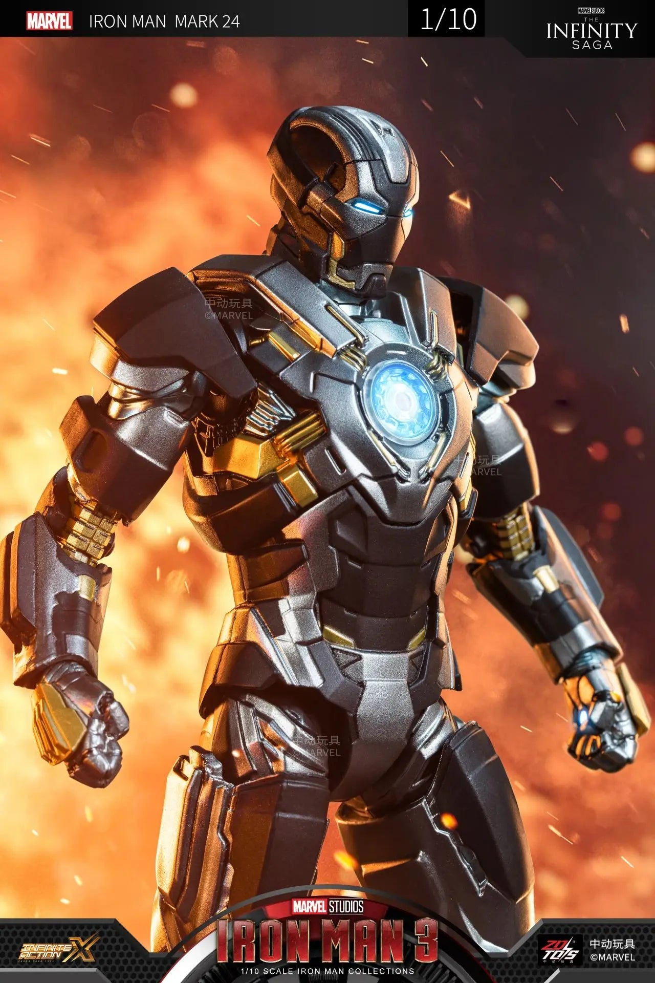 ZD Toys Iron Man Action Figure Mark 35 Red Snapper Iron Man MK 24 MK 22 MK 47 Tony Stark Ironman Figure Action Collect Toy Gift