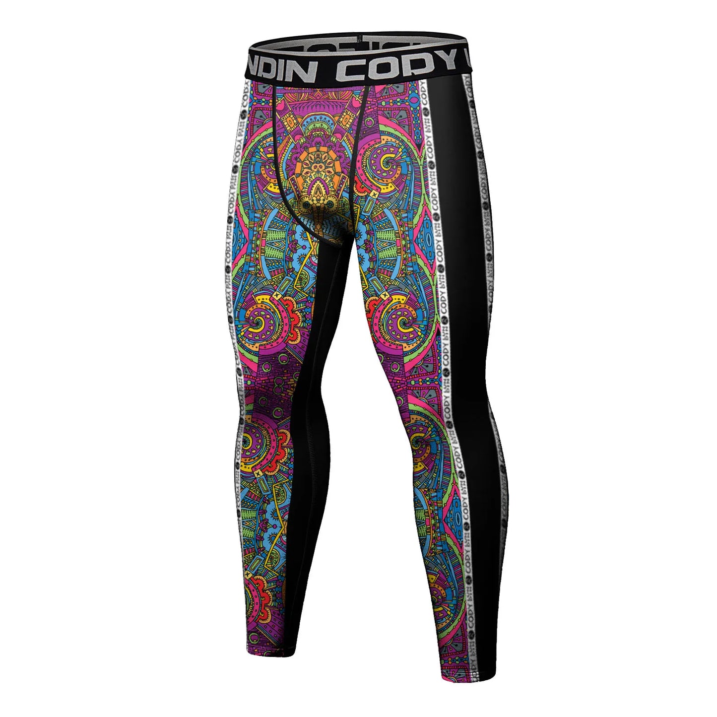 Cody Lundin Men's Jiu Jitsu Spats Stapling Compression Tights Pant Training