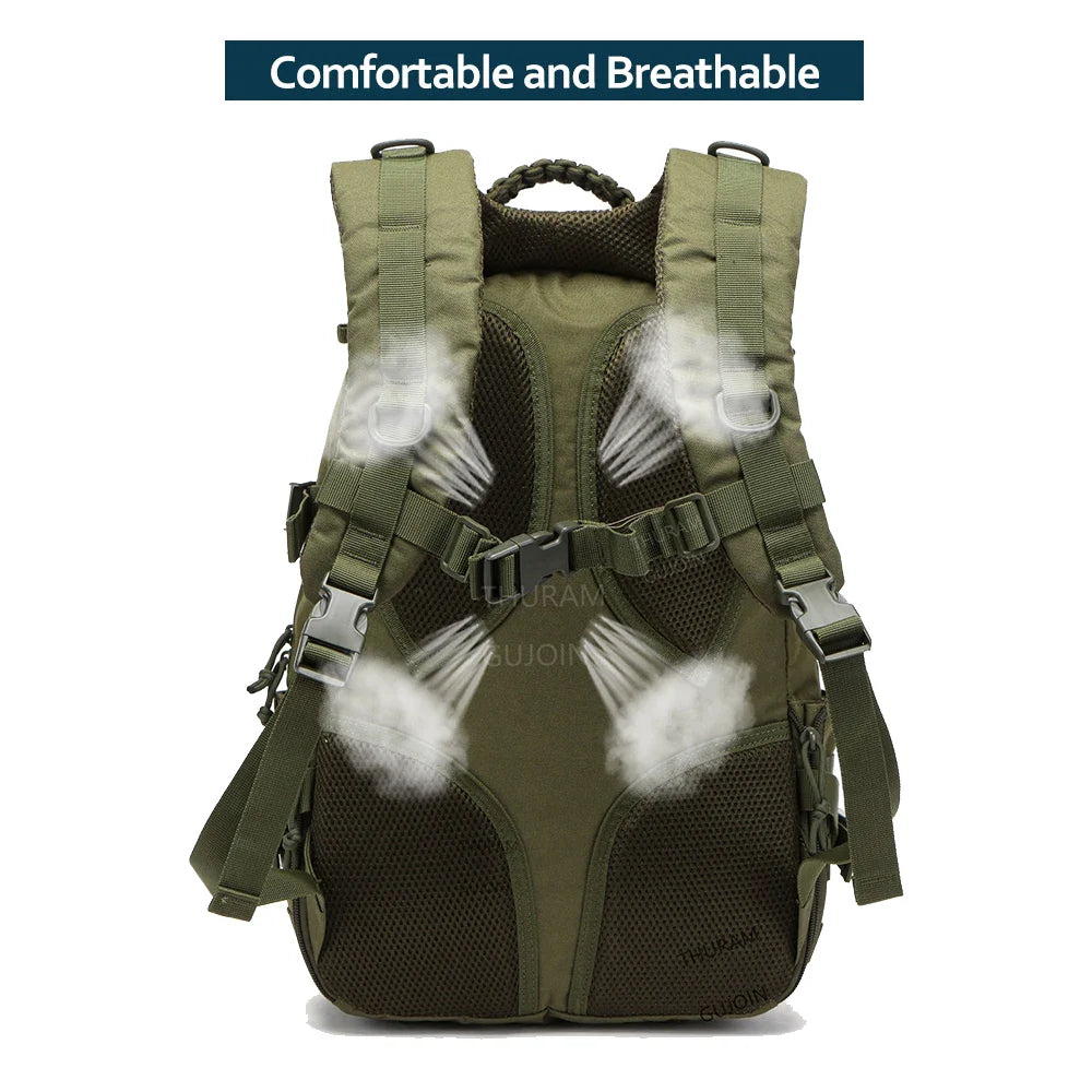 38L Tactical Backpack Style, Large Capacity Waterproof Outdoor Rucksack with MOLLE System, Hiking Camping Travel Bug Out Bag