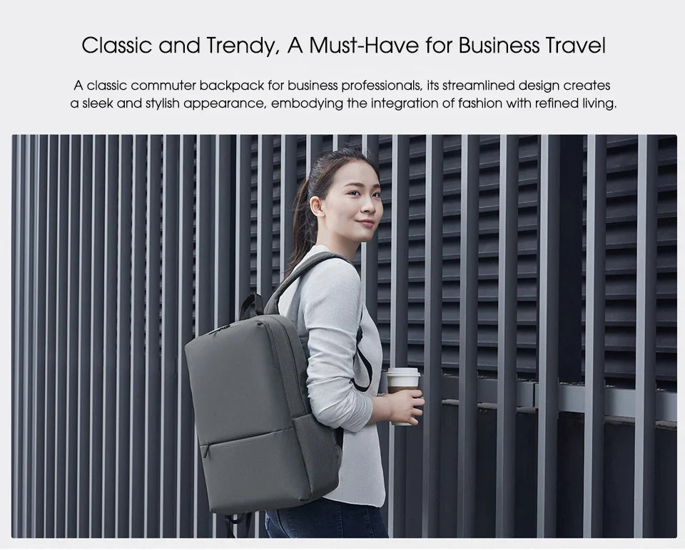 Xiaomi Classic Business Backpack 2 Fashion Laptop Bag for Men and Women Travel Large Capacity Backpack