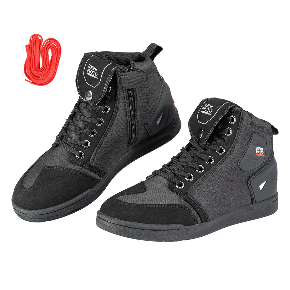 KEMIMOTO Motorcycle Riding Short Boots Men Summer commuting Shoes Sneakers Anti-slip Protection Breathable Casual rides Gear