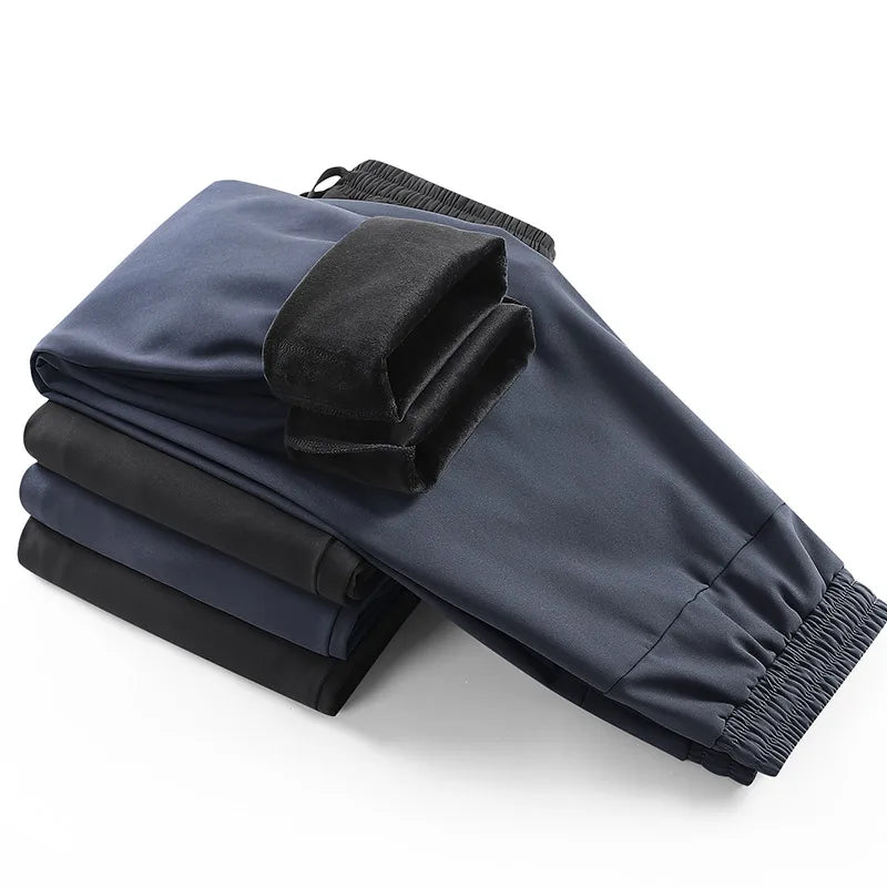 Waterproof Outdoor Pants Men Thick Fleece Liner Big Size 8xl 7xl 6xl 5xl Windproof