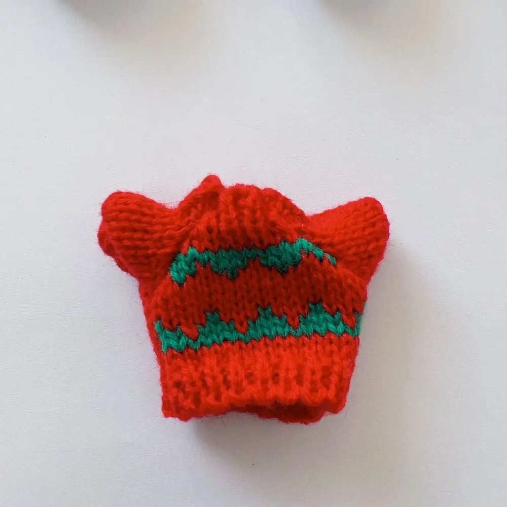 Christmas Style Dolls Sweater Dog Doll Clothes Cute White/Red/Green BJD Doll Clothes Mini 10cm for 16cm/17cm Bjd Doll
