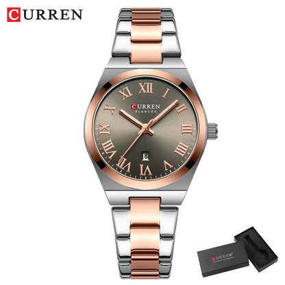CURREN Women Watches Fashion Gold Stainless Stain Steel Ladies Watch Waterproof Quarzt Wristwatch Romatic Girlfriend Gift