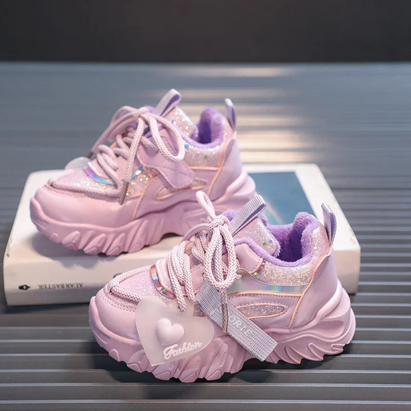 Sport Shoes for Kids Girls Cute Princess Non-slip Light Children Fashion Casual Sneakers