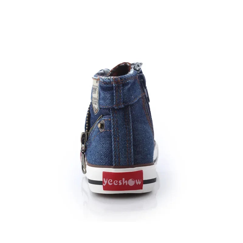 Children's Cowboy Boots Spring and Autumn Models Boys Canvas Shoes
