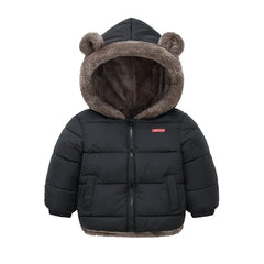 2023 Boys Jackets Children Hooded Outerwear Girls Warm Jacket