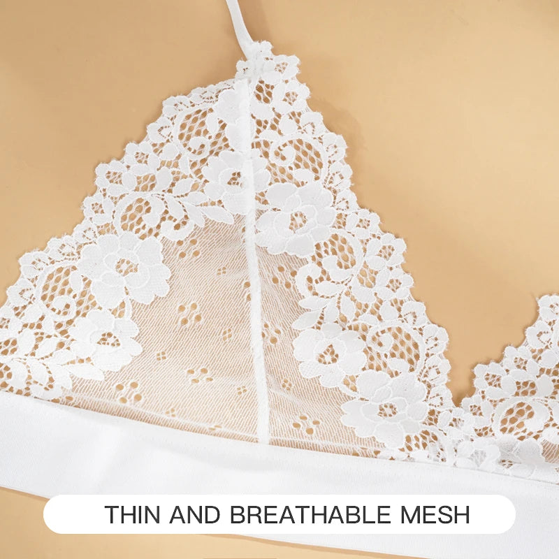 Bra For Woman Lace Thin Underwear Female Unlined Transparent Bras For Women