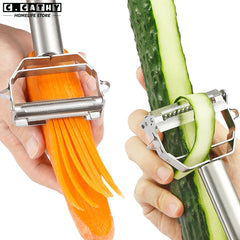 Double-Sided Vegetable Peeler Grater Julienne Peeler Slice Stainless Steel Potato