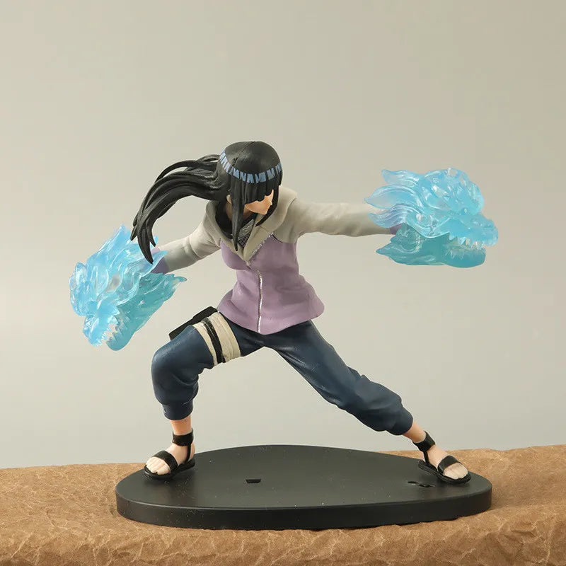16cm Naruto Anime Figure Rock Lee Hyuuga Hinata Roubu Double Lion Fist Fighting Action Figure Collection Model Doll toys hobbie