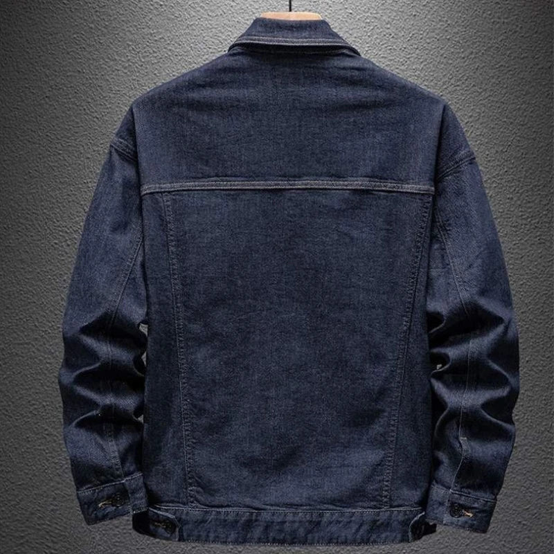 Male Jean Coats Cargo Biker Men's Denim Jacket Motorcycle Autumn Washed Fashion