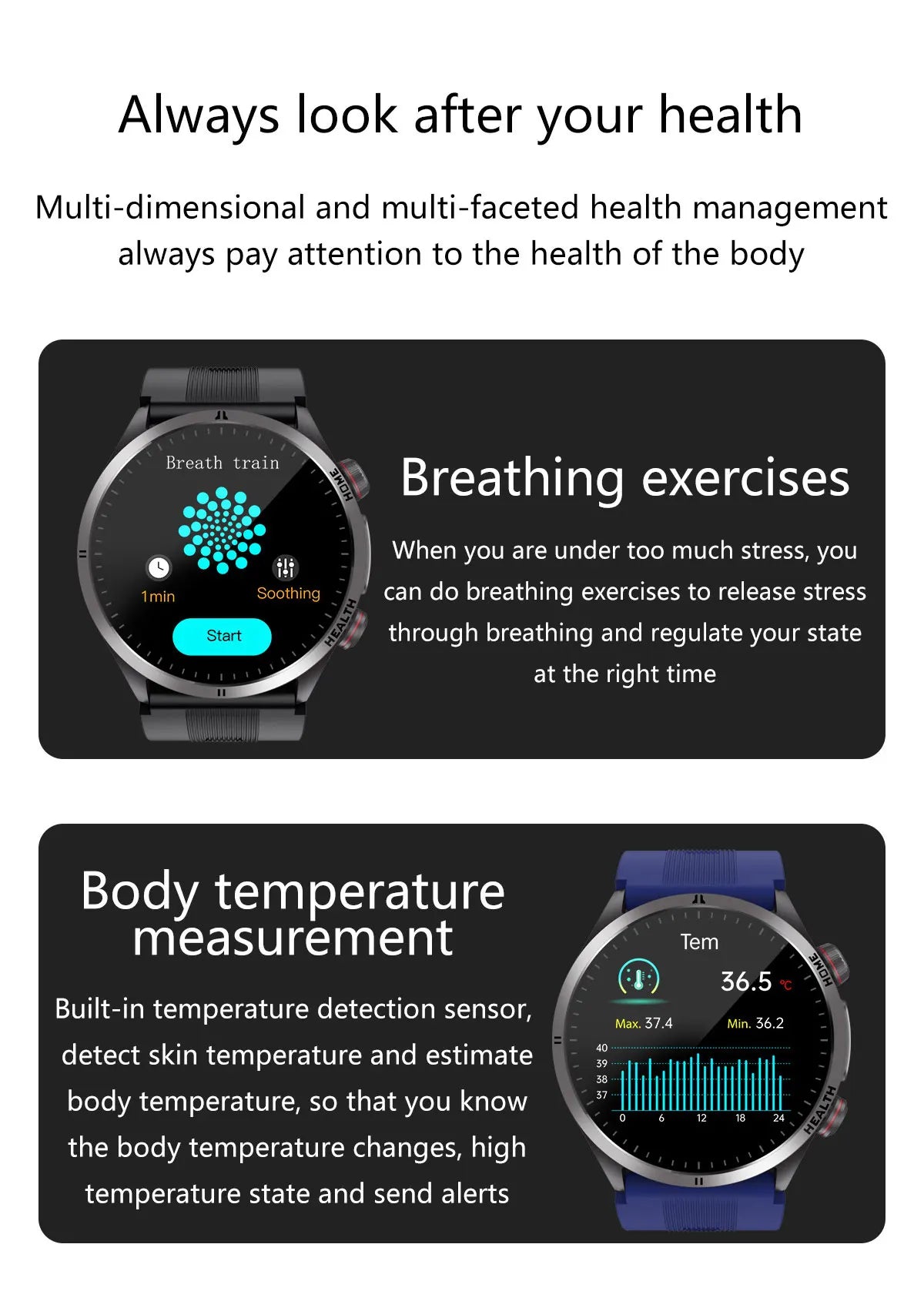 2026New NFC Health Smart Watch Men Air Pump+Air Bag Precise Blood Pressure Fat Measurement Voice Call SmartWatch For Android IOS