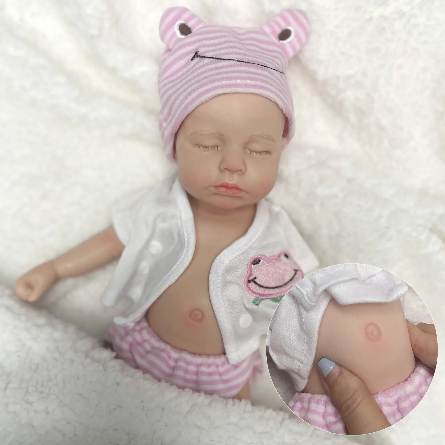 33cm Can Open Mouth Solid Silicone LouLou Bebe Reborn Girl and Boy Lifelike Reborn Dolls Muñecas Reborn Toy Corpo De Silicone