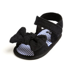 Summer Baby Girls Bow Sandals Toddler Breathable Anti-Slip Shoes Soft Sole Flat