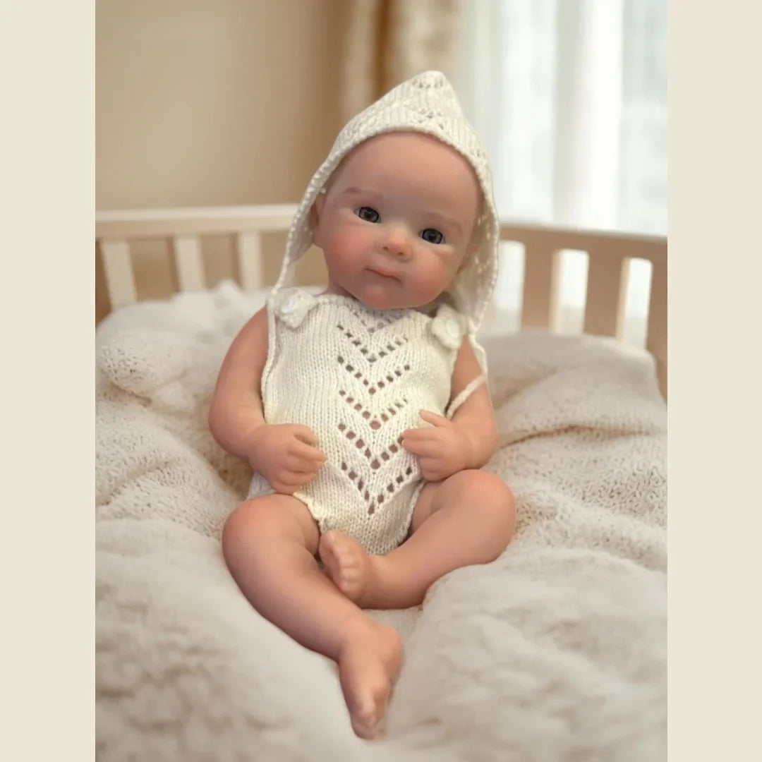 Open Mouth 13Inch Bettie With 2 Sets Clothes Solid Silicone Bebe Reborn Girl Handmade Painted Skin Soft Touch Newborn Girl Dolls