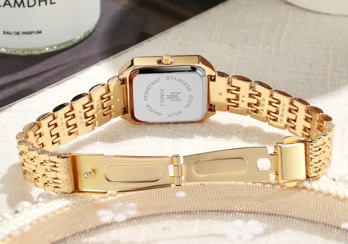 Luxury Hight Quality Quartz Watch Fashion Charming Rhinestones Stainless Steel Band Women's Wristwatches
