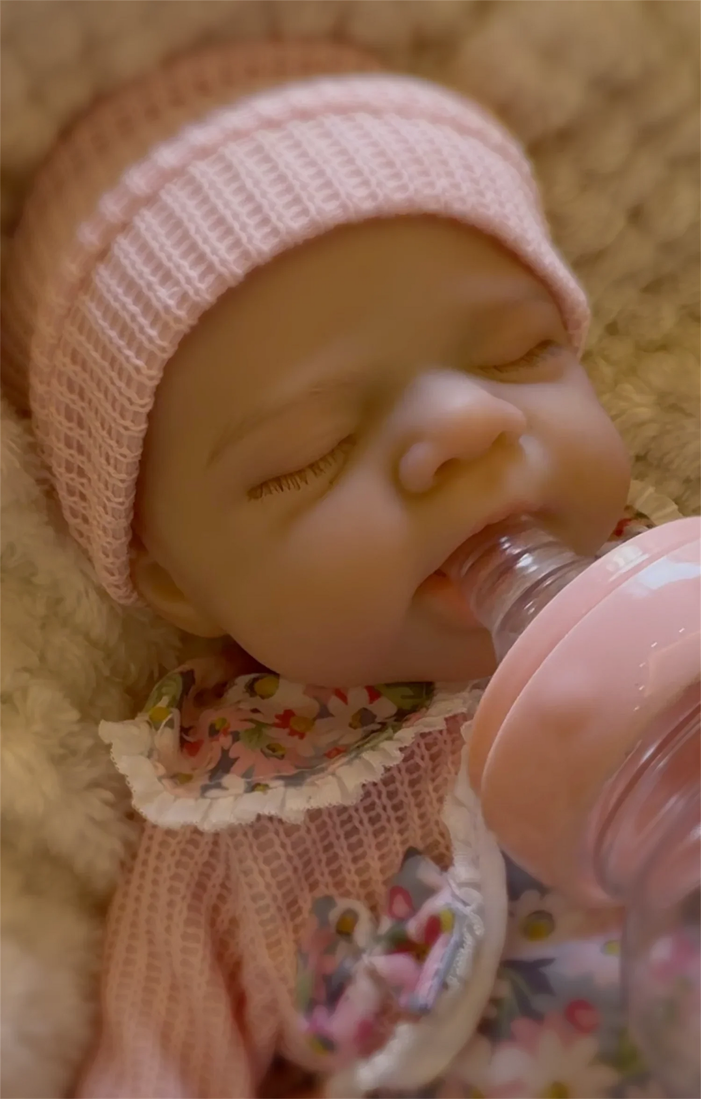 Open Mouth 33cm Pascale Full Body Silicone Reborn Girl Doll With Painted Skin Washable Soft Touch Reborn Girl  Silicone Doll