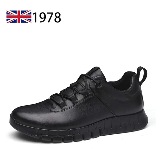 Men Shoes High-end Genuine Leather Outdoor Casual Sneakers Shoes Non-slip Running Sports Shoes For Men Formal zapatillas hombre