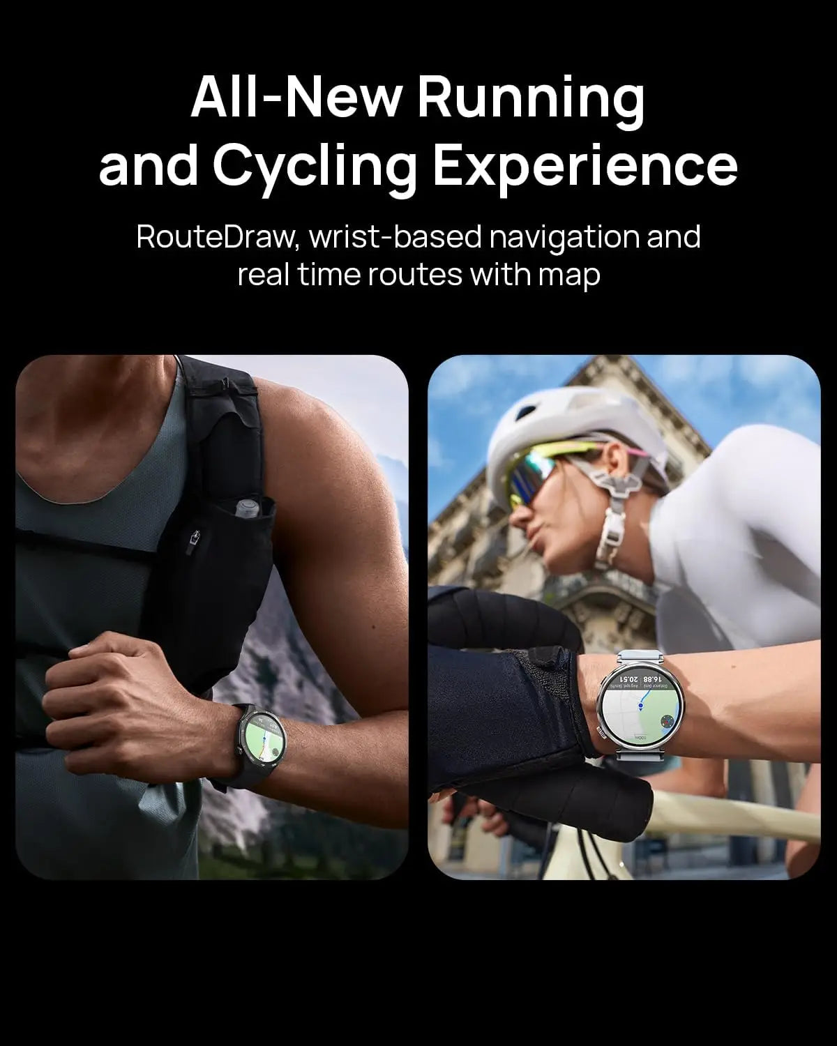 HUAWEI Watch GT 5 46mm Smartwatch, up to 14 Days Battery Life, All New Running and Cycling Sports Smart Watch, Sharp Edged Desig