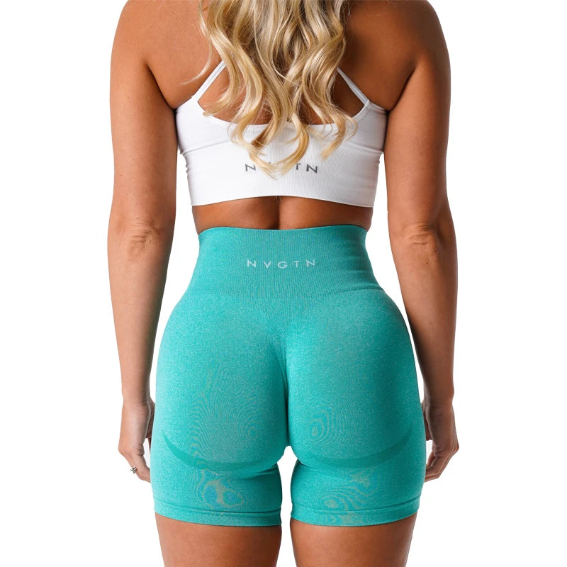 Seamless Shorts for Women Push Up Booty Workout Shorts Fitness Sports Short
