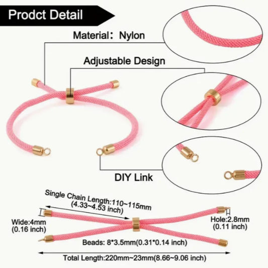 10PCS fashion luxury Wind Life Tree handmade DIY woven rope bracelet 3mm open loop buckle adjustable bracelet