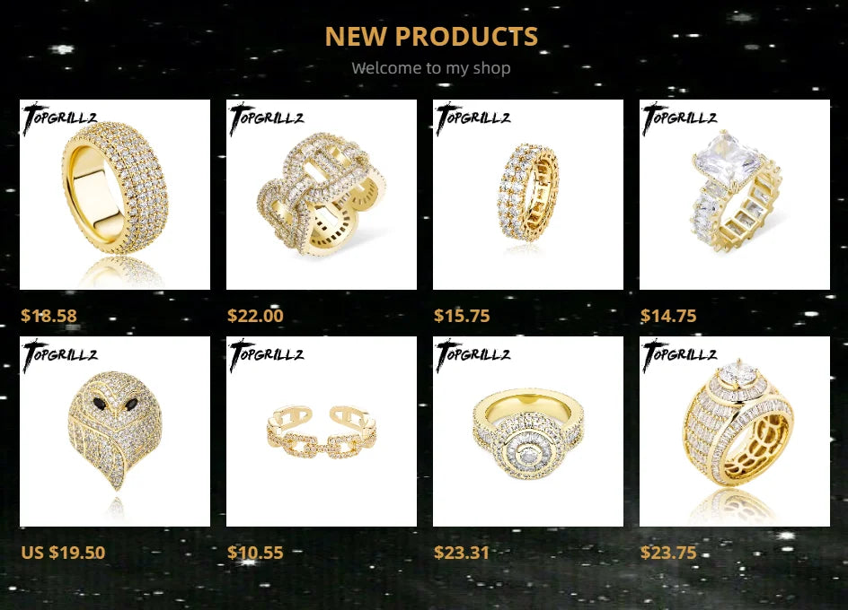 10MM Hip Hop Iced Out Cubic Zircon Bling Round Ring Gold Silver Color Jewelry