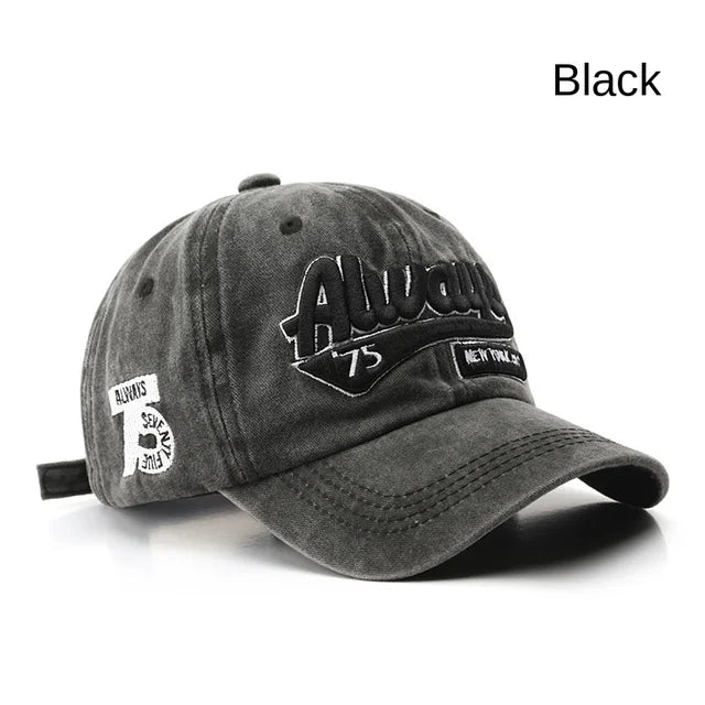 Embroidered Baseball Cap For Women Men New Spring Summer Solid Sunhat Retro Washable Sport Snapback Caps Hip Hop Fishing Hat