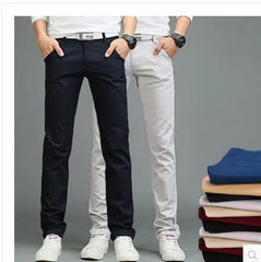 Casual Pants Men Cotton Slim Fit Chinos Fashion Male Brand Clothing Plus Size Trousers