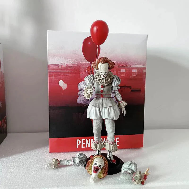 NECA Pennywise Joker Action Figure Toy Doll Horror Halloween Christmas Gift 18cm Bookshelf Ornament