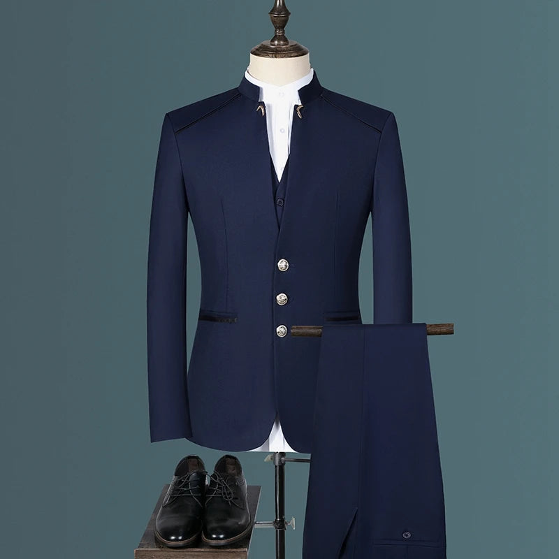 Tuxedo for Mens: Men Blazer Pants Vest Business Men's Wedding Suit Jacket Coat