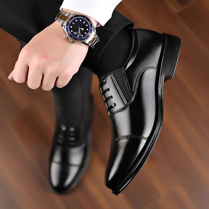 Mens Formal Leather Shoes Slip on Dress Wedding Casual Flats Luxury Walking Oxfords Office Work Zapatos Para Hombre Plus Size