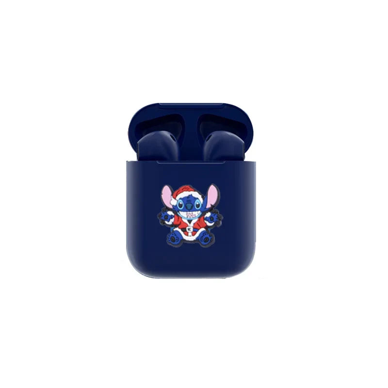 Disney's New TWS i12 Wireless Headphones Bluetooth Stitch 5.0 Headphones Matte Macaron Headphones with Microphone Handsfree