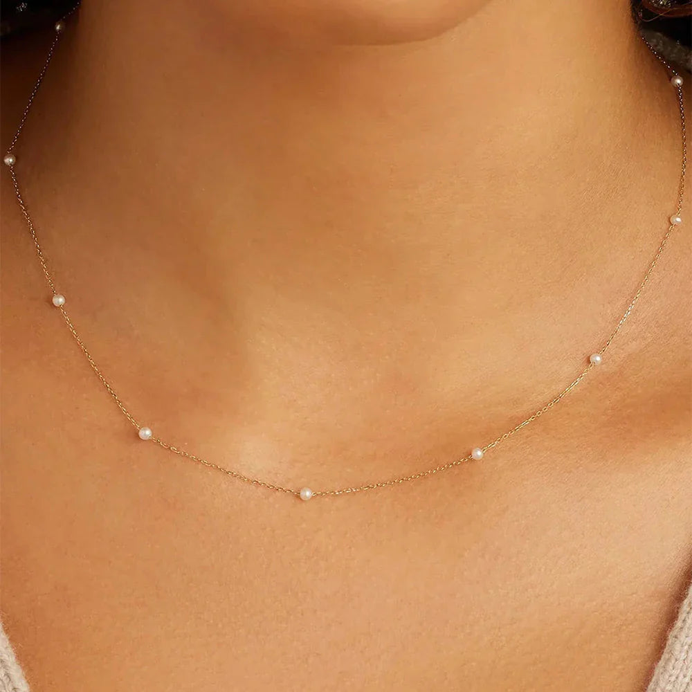 Aide 925 Sterling Silver Necklaces Charms for Women Crystal Cross Clavicle Collar Chain Simple Choker Necklace Accessories Gift
