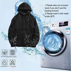 5 Heating Zones Heated Jacket Men Women Vintage Gothic Cozy USB Rechargeable