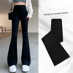 Women Flare Pants Slim High Waist Solid Shark Flare Pants Fashion