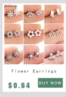 Mini Stainless Steel Earings Fashion Jewelry Cute Heart Music Leaf Bunny Sun Stud Earrings for Women Lion Ear Studs Pendientes