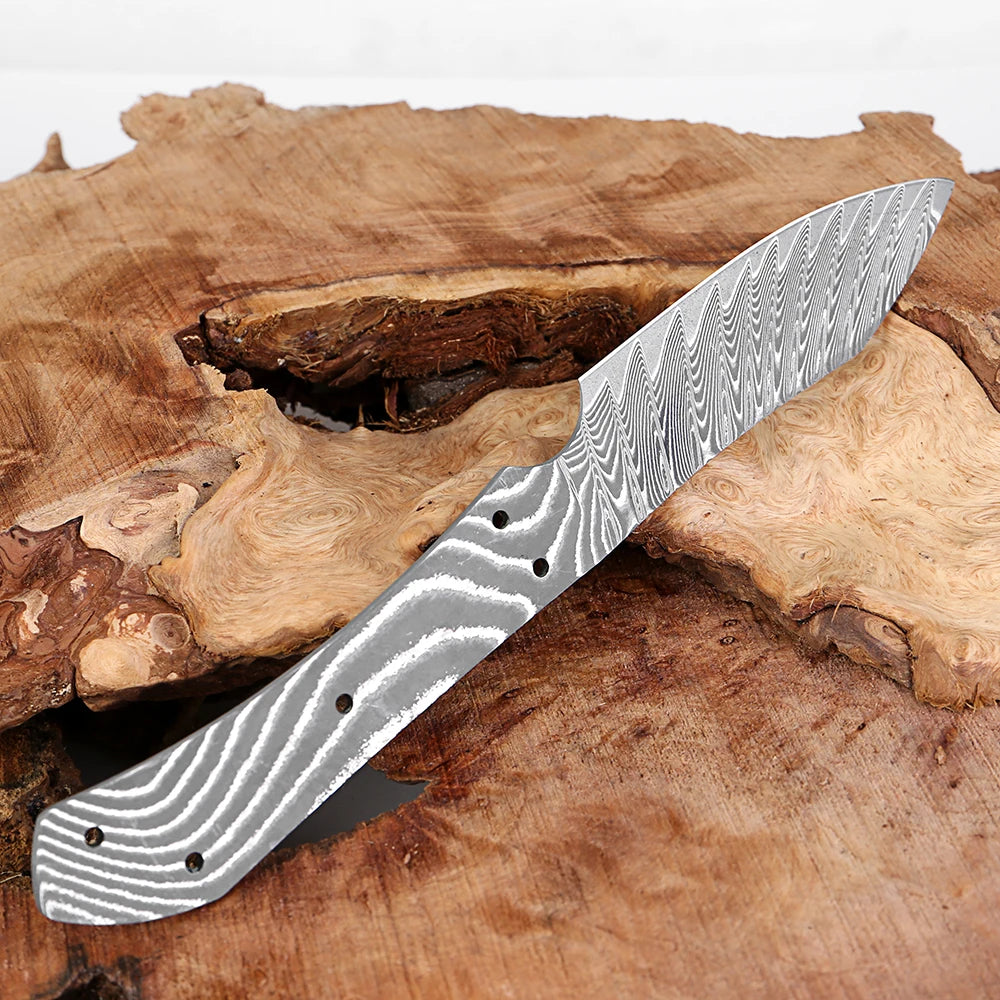 Forged Damascus Steel Utility Fruit Knife Blank Blade for Knife Making,Diy Full Tang Ultra
