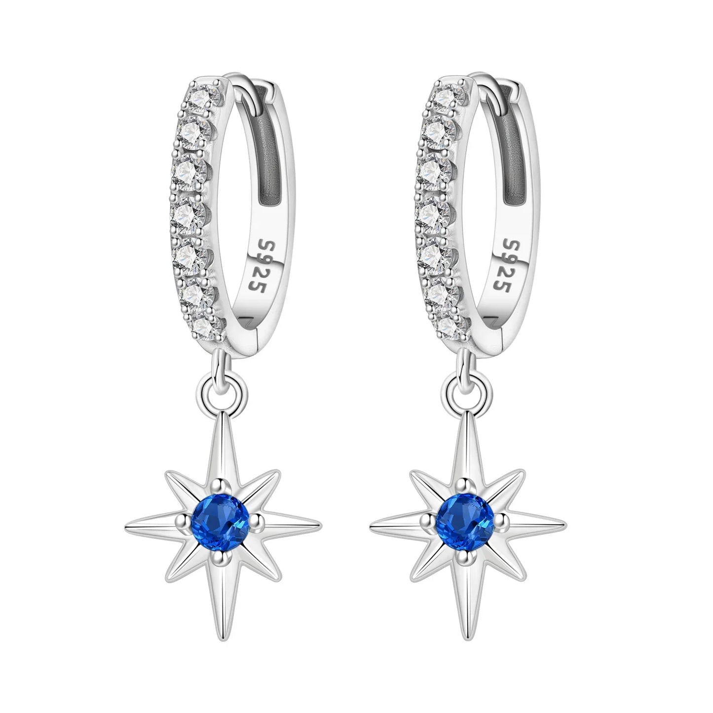 PANPOKI 925 Sterling Silver Multi Layer Starry Tassel Drop Earrings Women Earrings Charm Trend Versatile Party Jewelry Gifts