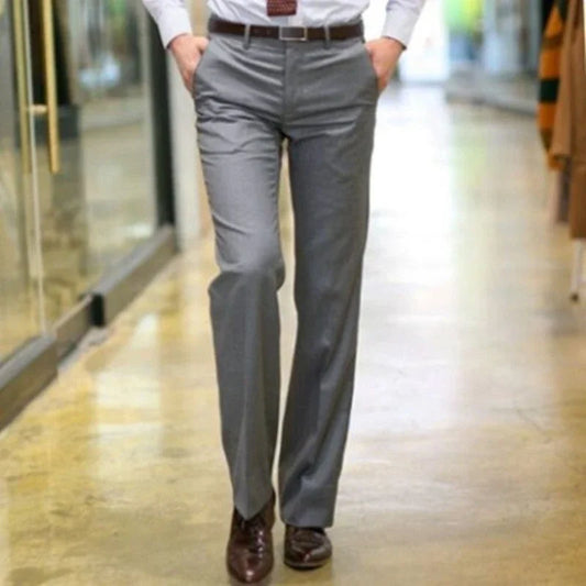 Gray Tressed Man Suits Pants Plus Big Size Trousers for Men Slim Fit Suit Work Wear Vintage