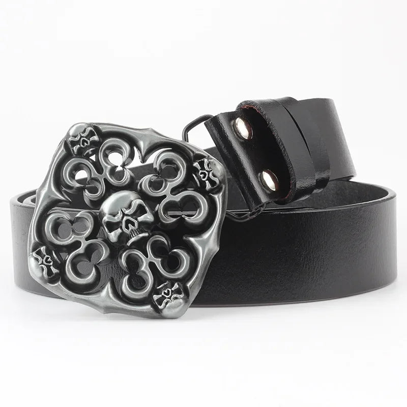 Original Genuine Leather Belt No Buckle for Smooth Buckle Cowboy Black Brown Belt Body Straps Without Buckle for Men Accessories