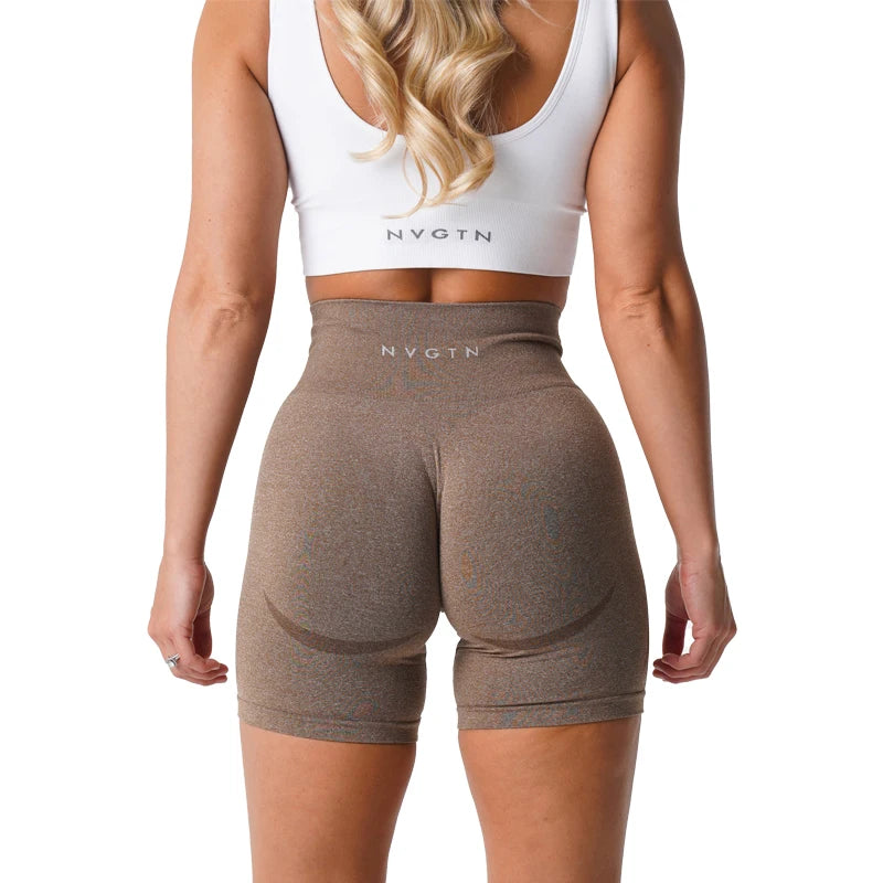Seamless Shorts for Women Push Up Booty Workout Shorts Fitness Sports Short