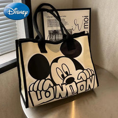 Disney Mickey Canvas Bag Women's Versatile Casual Shoulder Bag