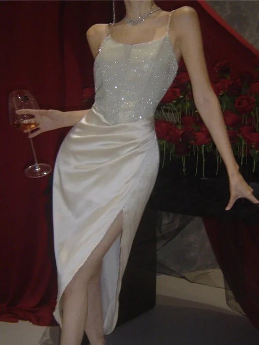 Formal attire Dresses: Midi Dress for Women Vintage Chic Bodycon Party Prom Dresses